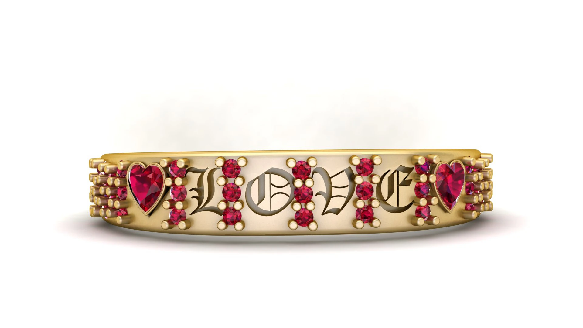 LOVE Bracelet 3D Printable Model 3D Print Model .c4d .max .obj .3ds .fbx .stl .blend 