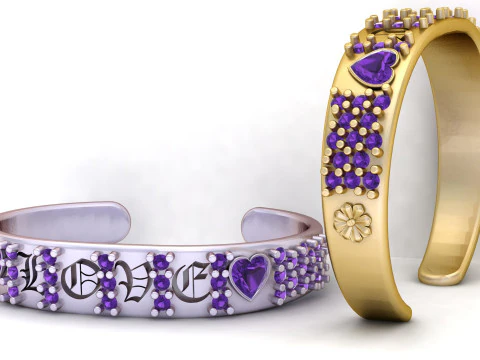 LOVE Bracelet 3D Printable Model 3D Print Model