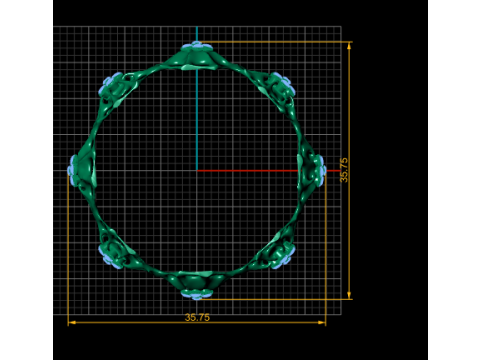 Model Cetak 3D Gelang Bunga Organik Model Cetak 3D