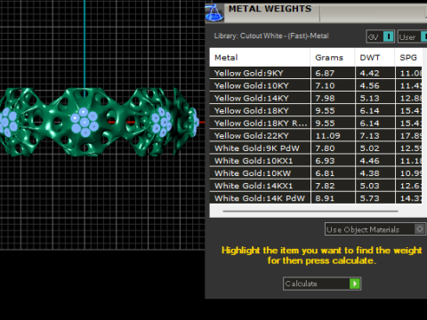 Model Cetak 3D Gelang Bunga Organik Model Cetak 3D