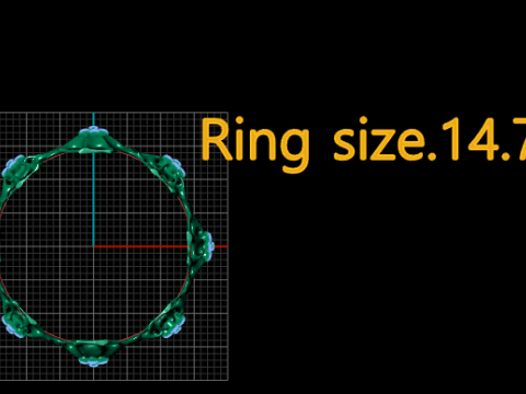 Model Cetak 3D Gelang Bunga Organik Model Cetak 3D