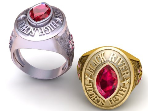 Modello stampabile 3D dell'anello del campionato Modello di stampa 3D