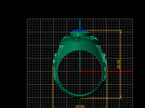 Modello stampabile 3D dell'anello del campionato Modello di stampa 3D