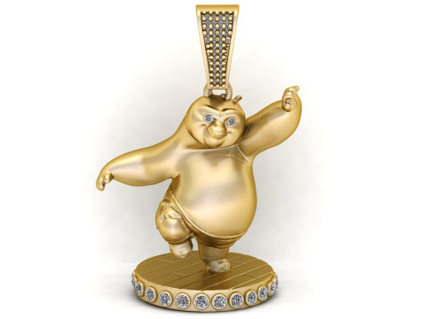 Tanzender Panda-Anhänger 3D-druckbares Modell 3D Druckmodell