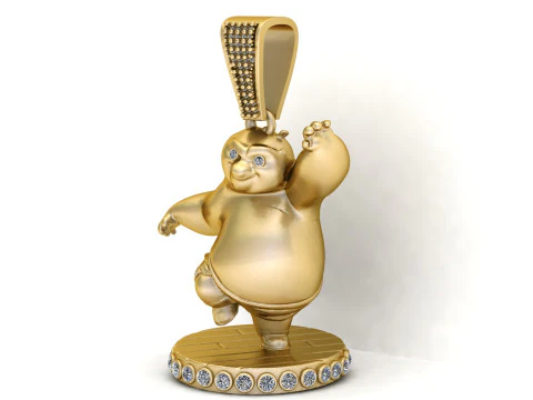 Dancing Panda Pendant 3D Printable Model 3D Print Model