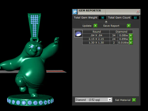 Dancing Panda Pendant 3D Printable Model 3D Print Model