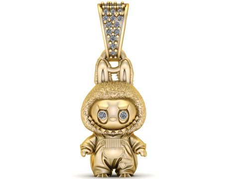 हुडी बनी पेंडेंट 3डी प्रिंट करने योग्य मॉडल 3D प्रिंट मॉडल