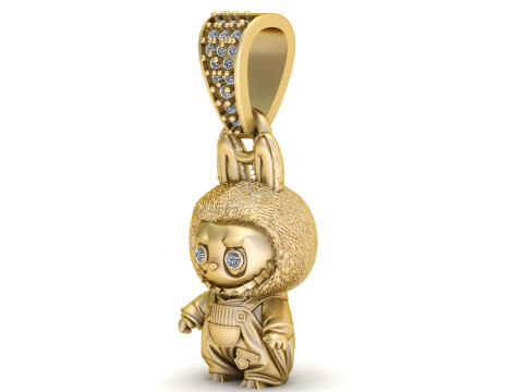 Hoodie Bunny Pendant 3D Printable Model 3D Print Model