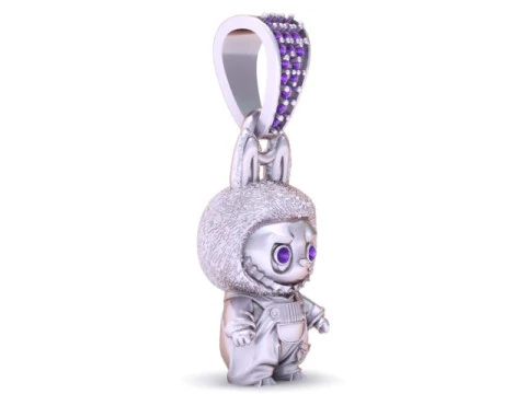 Hoodie Bunny Pendant 3D Printable Model 3D Print Model
