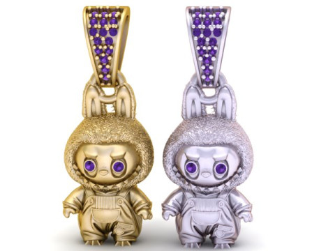 Hoodie Bunny Pendant 3D Printable Model 3D Print Model