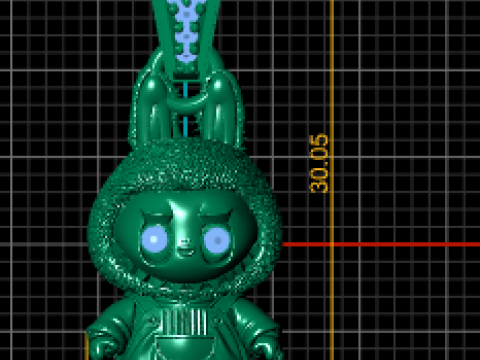 Hoodie Bunny Pendant 3D Printable Model 3D Print Model