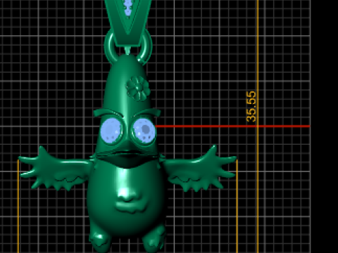 Gülümseyen Yaratık Kolye 3D Yazdırılabilir Model 3D Baskı Modeli