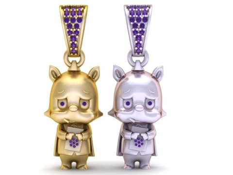 Cute Crying Creature Pendant 3D Printable Model 3D Print Model