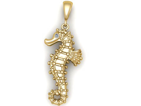 Wisiorek z konikiem morskim Model do druku 3D Model do druku 3D