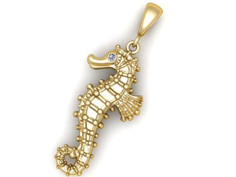 3D-модель для друку з підвіскою «Морський коник». 3D Принт Модель