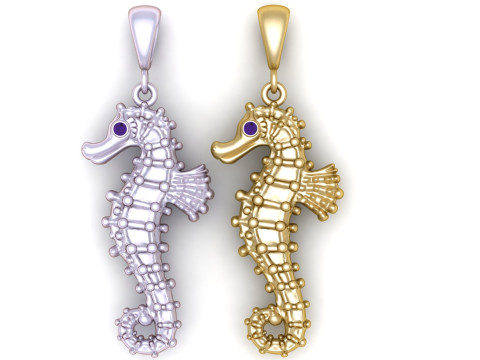 3D-модель для друку з підвіскою «Морський коник». 3D Принт Модель