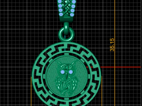 Celtic Owl Medallion Pendant 3D Printable Model 3D Print Model