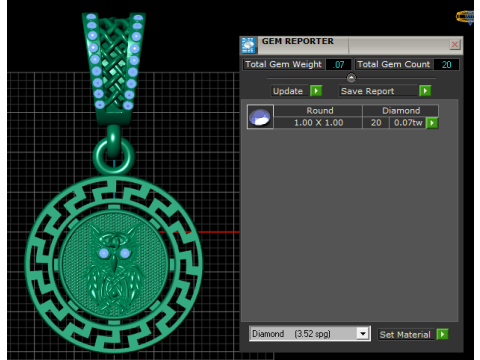 凯尔特猫头鹰奖章吊坠 3D 打印模型 3D 打印模型