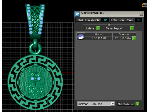 Celtic Owl Medallion Pendant 3D Printable Model 3D Print Model
