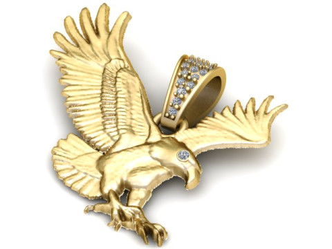 Modèle imprimable en 3D de pendentif aigle volant Modèles 3D en vedette