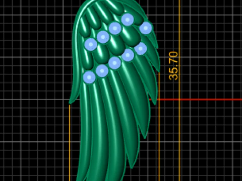 Angel Wing Pendant 3D Printable Model 3D Print Model