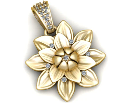 Classic Floral Pendant 3D Printable Model 3D Print Model