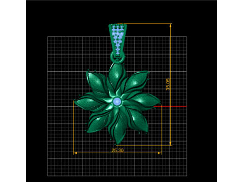 Premium Wabenblumen-Anhänger 3D-druckbares Modell 3D Druckmodell