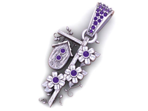 Kwiatowy wisiorek dla ptaków. Model do druku 3D Model do druku 3D