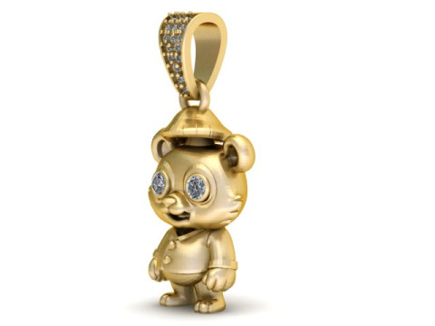 Colgante Panda Farmer Modelo imprimible en 3D Modelo de impresión 3D