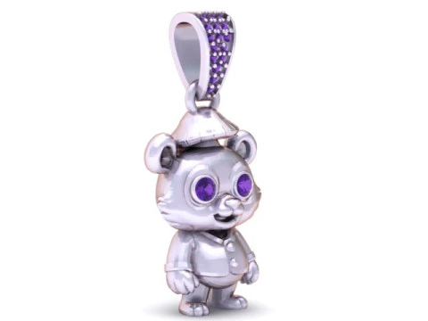 Panda Farmer Pendant 3D Printable Model 3D Print Model