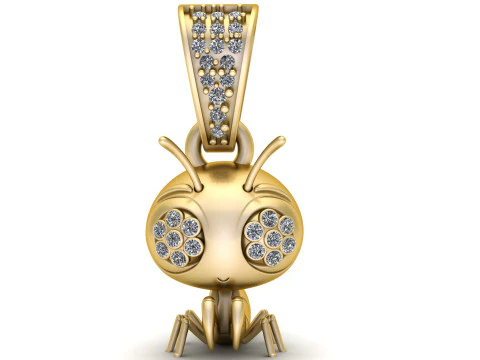 Modèle imprimable en 3D de pendentif insecte Modèles 3D en vedette