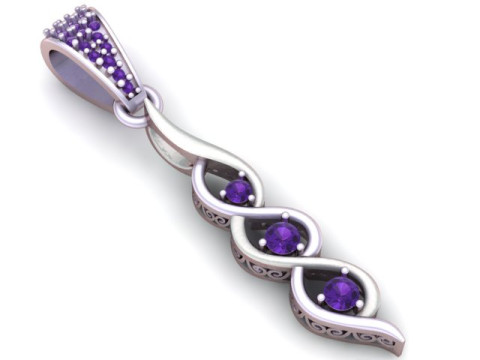 螺旋吊坠 3D 可打印模型 3D 打印模型