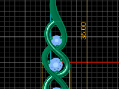 螺旋吊坠 3D 可打印模型 3D 打印模型