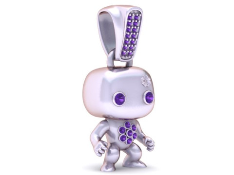 Personaje con colgante de arma modelo imprimible en 3D Modelo de impresión 3D