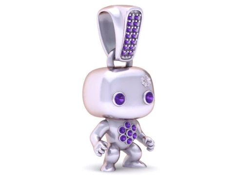 Character with Weapon Pendant 3D Printable Model 3D Print Model