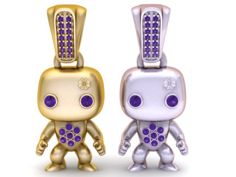 Personaje con colgante de arma modelo imprimible en 3D Modelo de impresión 3D