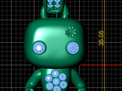 Personaje con colgante de arma modelo imprimible en 3D Modelo de impresión 3D