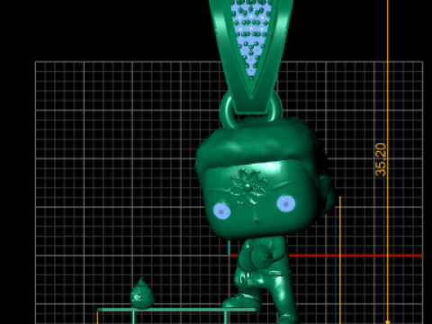 Simpatico modello stampabile 3D con pendente a forma di robot Modello di stampa 3D