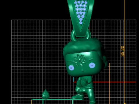 Cute Robot-Character Pendant 3D Printable Model 3D Print Model