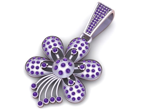 Flower Pendant 3D Printable Model 3D Print Model