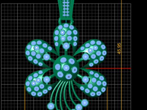 Flower Pendant 3D Printable Model 3D Print Model