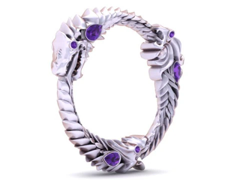 Dragon Circle Pendant 3D Printable Model 3D Print Model