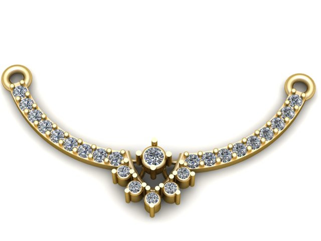 Elmas Kavisli Kolye 3D Yazdırılabilir Model 3D Baskı Modeli .c4d .max .obj .3ds .fbx .stl .blend 