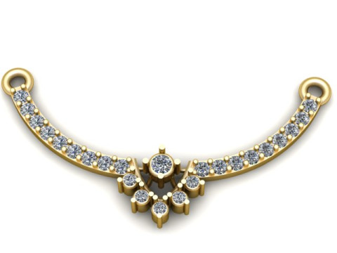 डायमंड कर्व पेंडेंट 3डी प्रिंट करने योग्य मॉडल 3D प्रिंट मॉडल