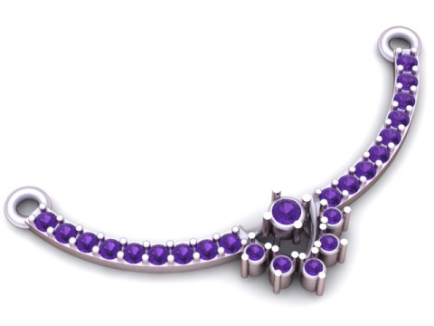 Elmas Kavisli Kolye 3D Yazdırılabilir Model 3D Baskı Modeli