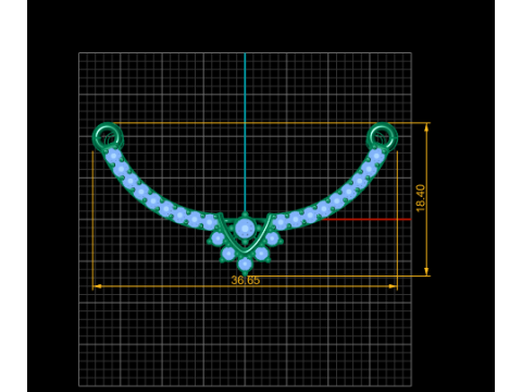 Elmas Kavisli Kolye 3D Yazdırılabilir Model 3D Baskı Modeli