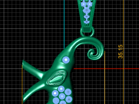 大象吊坠 3D 打印模型 3D 打印模型