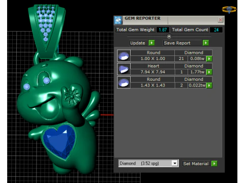 Cute Heart Character Pendant 3D Printable Model 3D Print Model