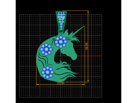 Unicorn Pendant 3D Printable Model 3D Print Model