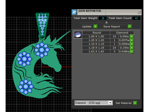 Einhorn-Anhänger 3D-druckbares Modell 3D Druckmodell